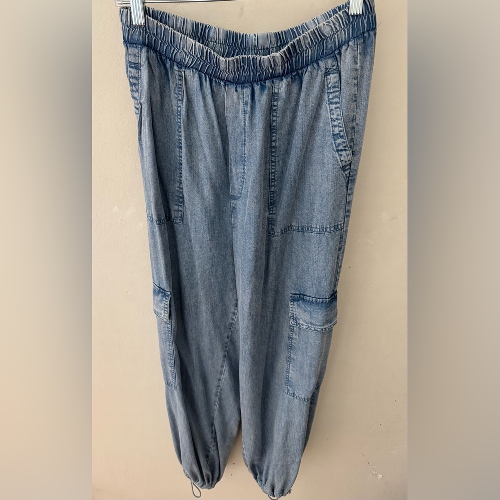 Jane and Delancey Blue Denim Joggers